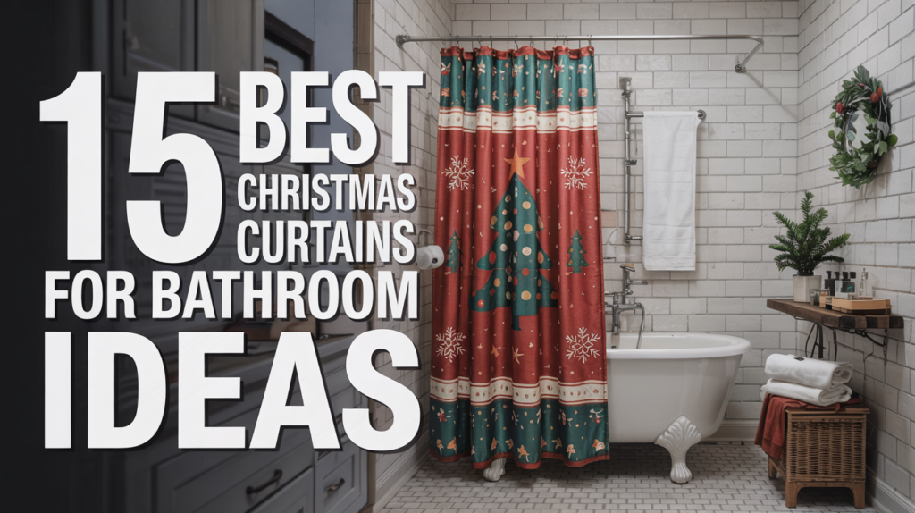15 Best Christmas Curtains for Bathroom Ideas – Festive Styles Experts Love Best Christmas Curtains for Bathroom Ideas