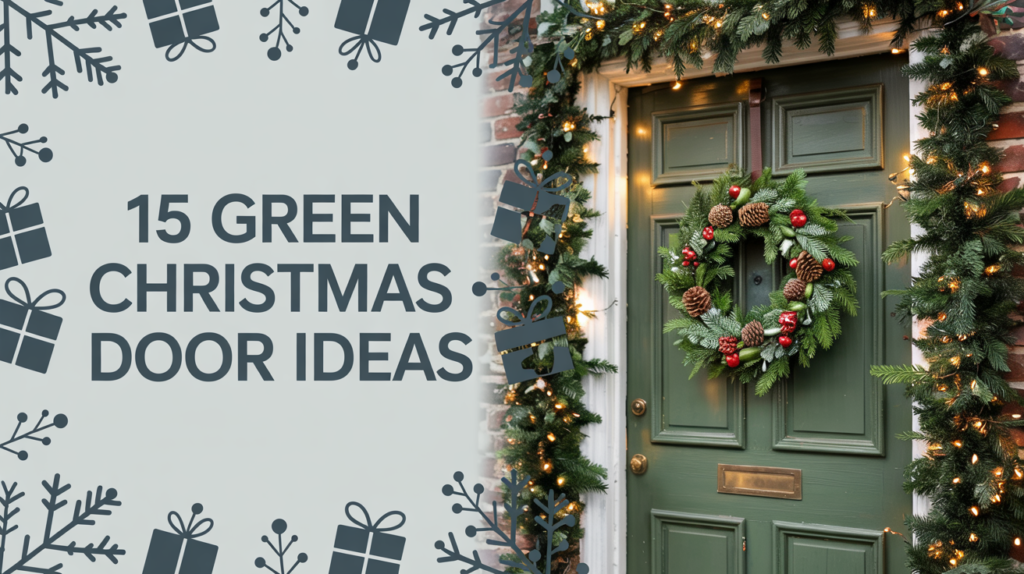 Green Christmas Door Ideas