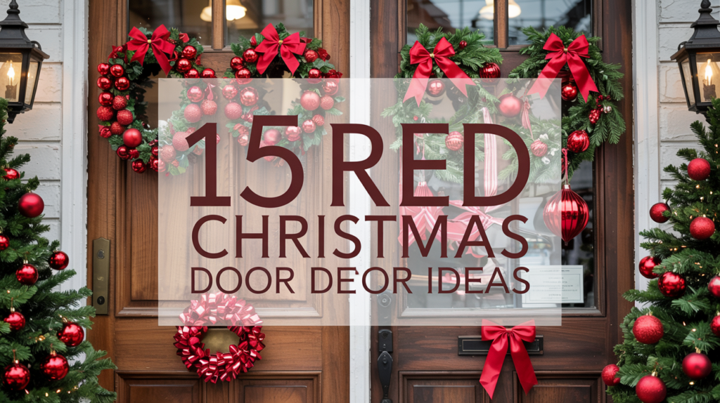 15 Red Christmas Door Decor Ideas