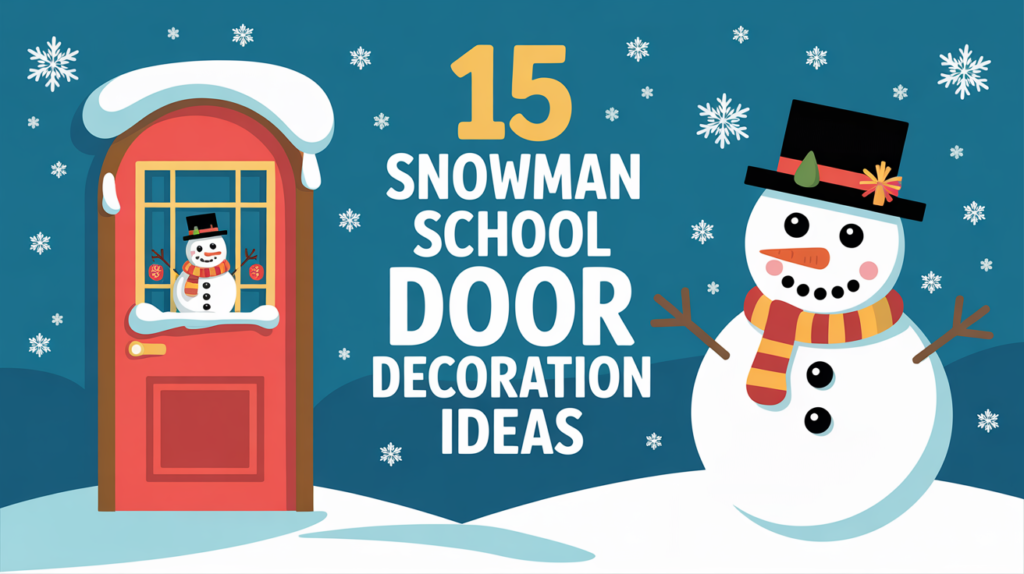15 Snowman School Door Decoration Ideas for a Festive Classroom 15 Snowman School Door Decoration Ideas