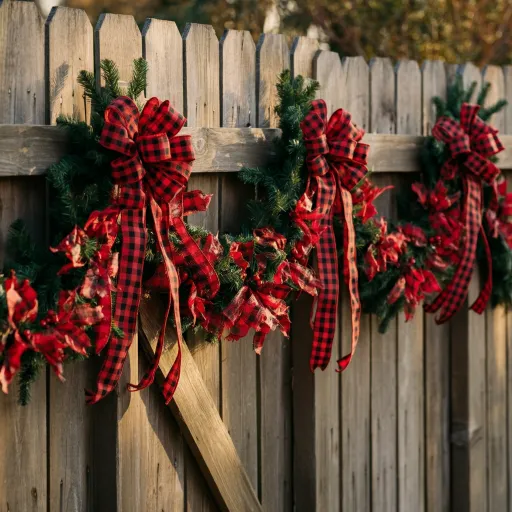 Buffalo Plaid Ribbon Fence