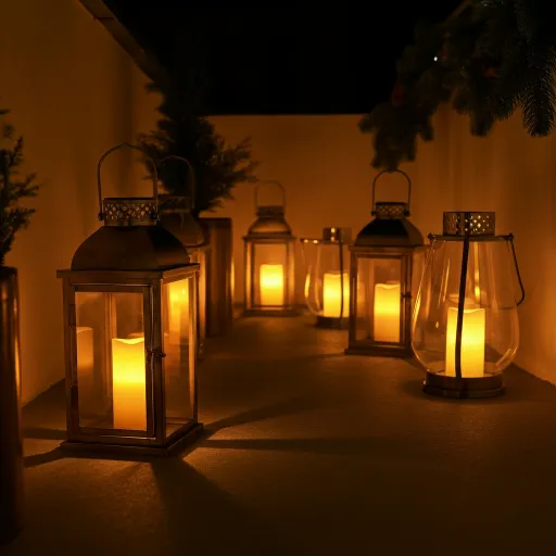 Decorate with Lighted Hanging Lanterns