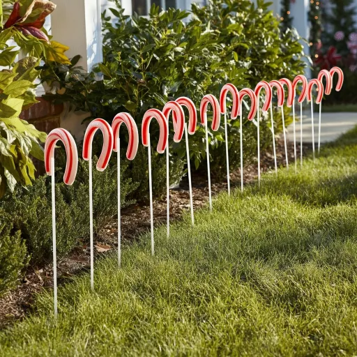 Candy Cane Lane Fence Border