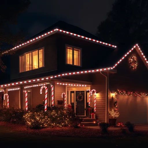 Candy Cane Roof Lighting