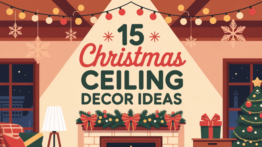 15 Christmas Ceiling Decor Ideas – Easy DIY Styles for a Festive Home Christmas Ceiling Decor Ideas