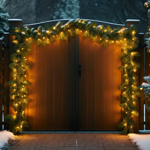 Classic Evergreen Garland With Warm Lights