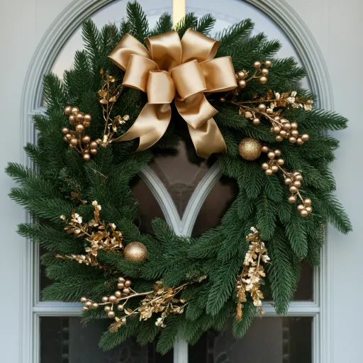 Classic Green Wreath with Gold Accents