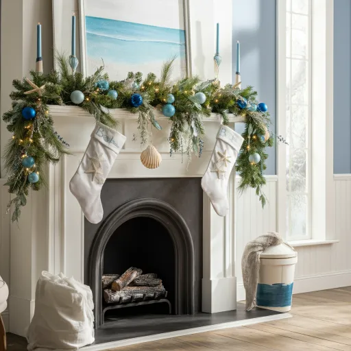 Coastal Blue Christmas Garland