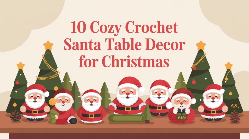 Whimsical Santa Magic: 10 Cozy Christmas Decor Ideas to Warm Your Home Cozy Crochet Santa Table Decor for Christmas