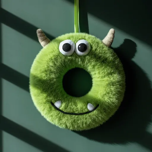 Cute Green Monster Christmas Wreath