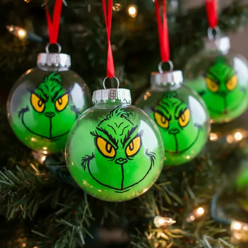 DIY Grinch Christmas Ornaments