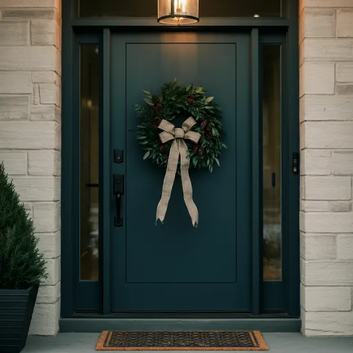 Dark Green Modern Minimalist Door Setup