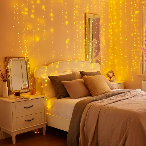 Beautiful Christmas Lights In Adult Bedrooms
