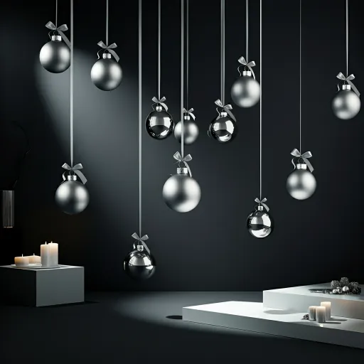 Elegant Hanging Silver Ornaments