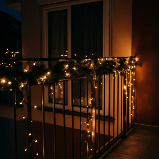 Wrap Balcony Railings with Warm Fairy Lights