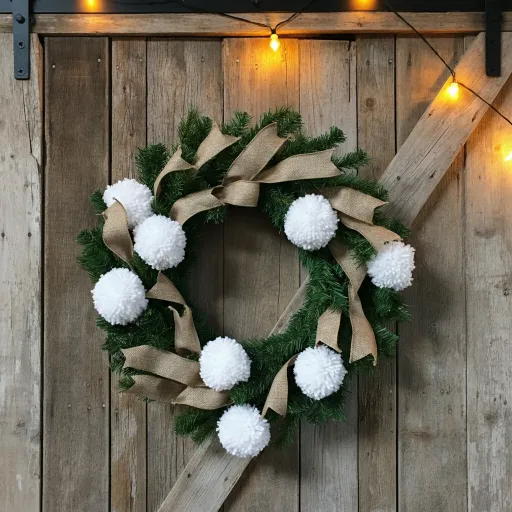 Farmhouse Burlap + Pom Pom Wreath