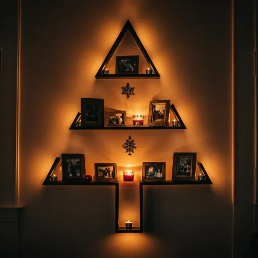 Floating Shelf Photo Tree