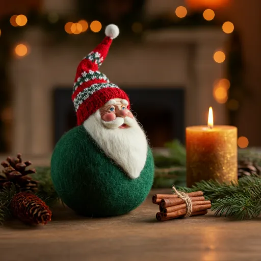 Forest Green Santa with Pine Accents