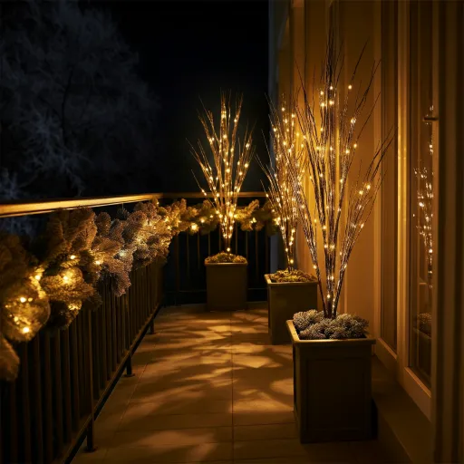 Use Frosted Branch Lights in Planters