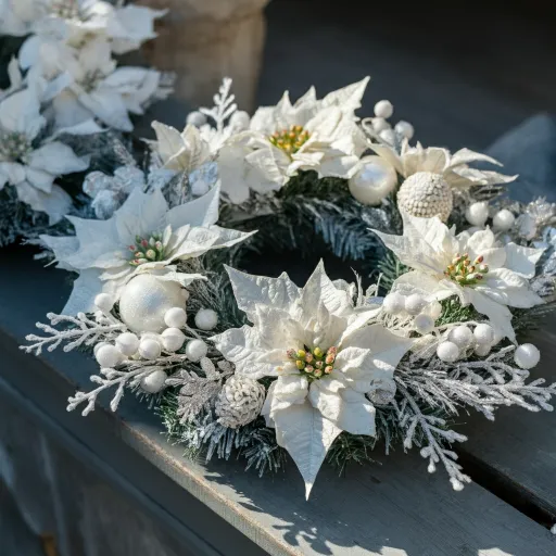 Frosted Ivory Poinsettias