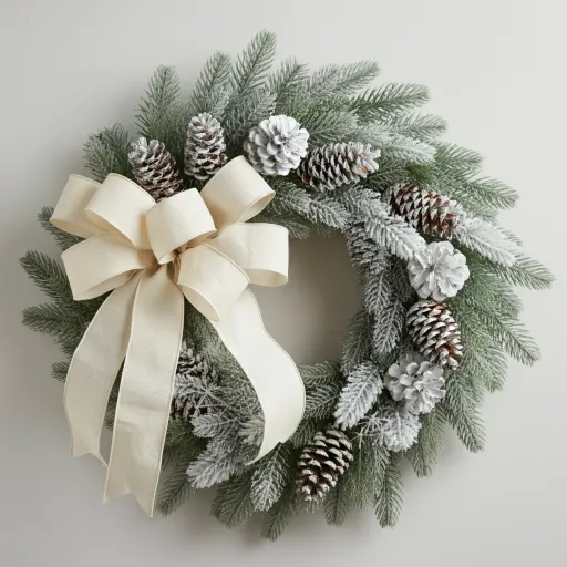 Frosted Pinecones & Bow
