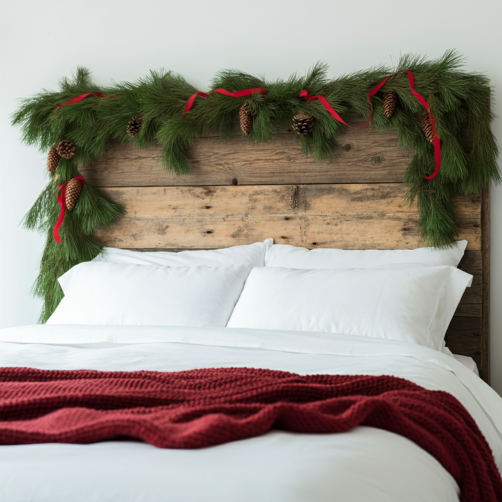 Decorate the Headboard with Garland