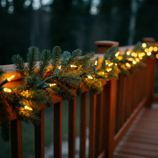Garland + Lights Along the Perimeter