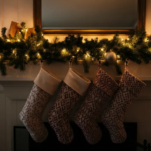 Garland with Hanging Stockings