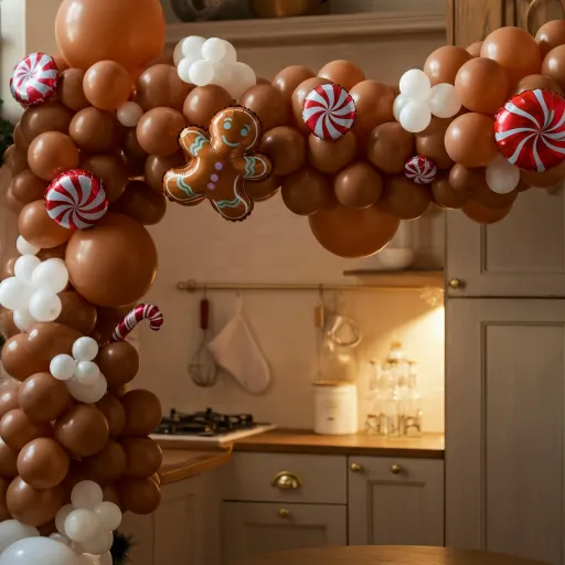 Gingerbread House Balloon Garland