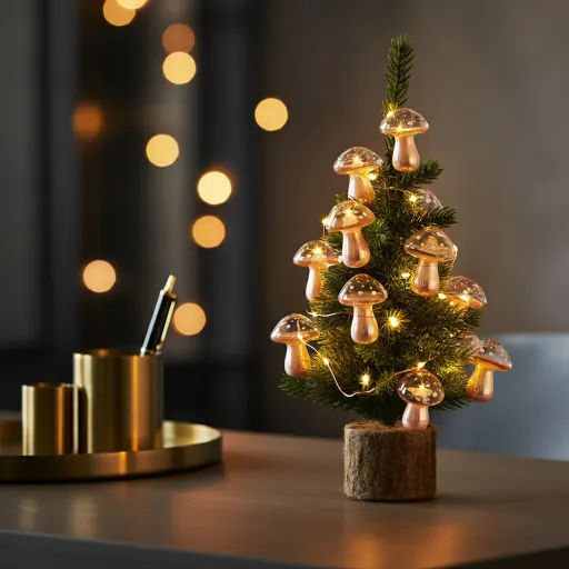 Glass Mushrooms Add Festive Elegance