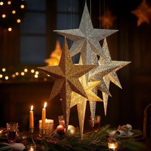 Glittered Hanging Stars