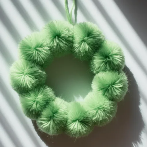 Green Pom-Pom Wreath
