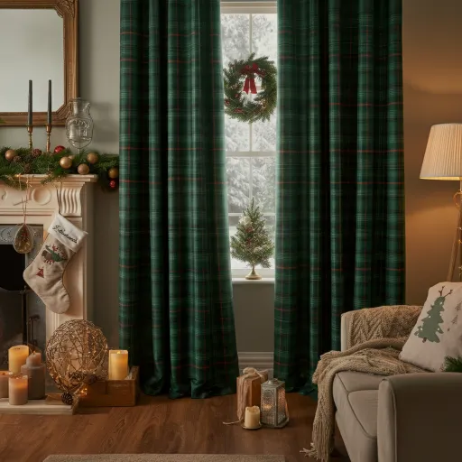 Green Tartan Winter Curtains