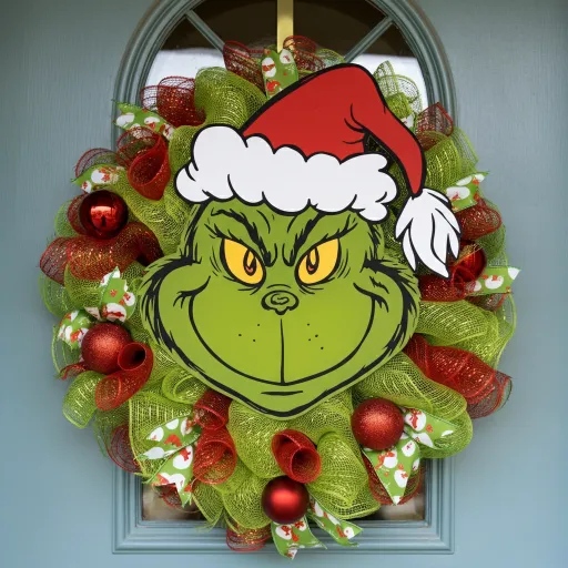Grinch Christmas Door Wreath
