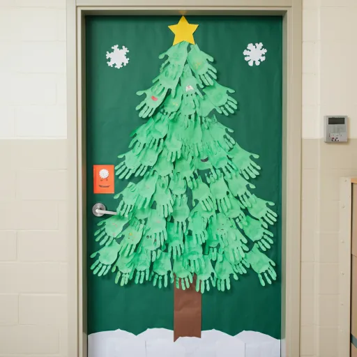 Handprint Christmas Tree Door