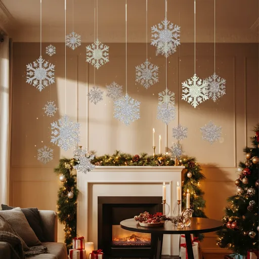 Hang Sparkling Snowflakes