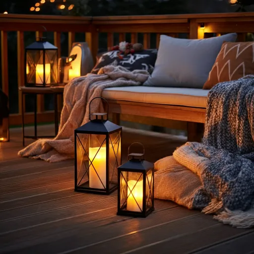 Use Lanterns With LED Candles Around Seating Areas