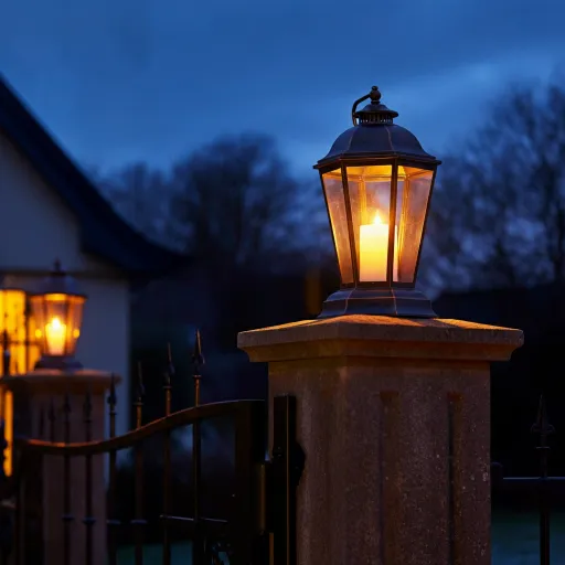 Lanterns on Gate Posts