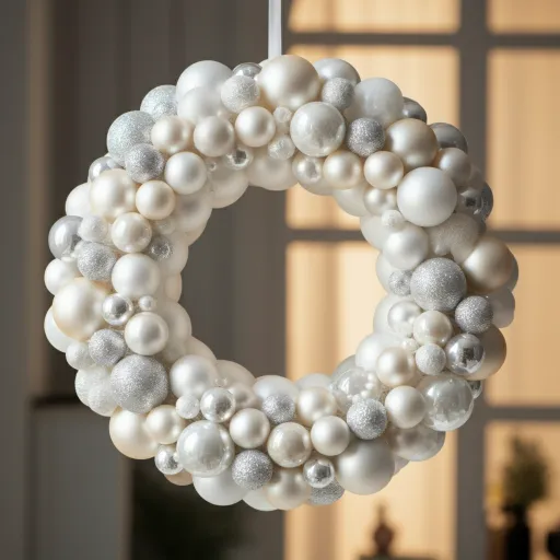 Minimalist All-White Ornament Wreath