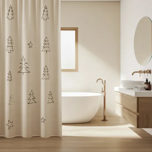 Minimalist Scandinavian Christmas Curtain