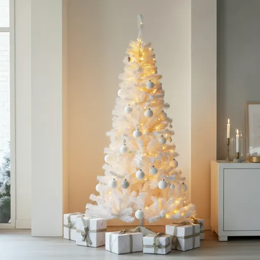 Minimalistic White Pencil Christmas Tree