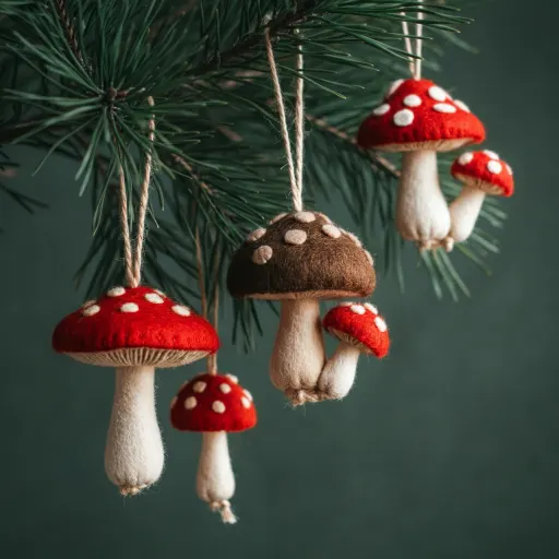 Mixed Material Mushrooms With Whimsy