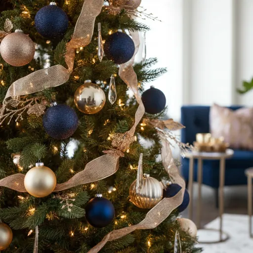 Navy Blue and Champagne Sophistication