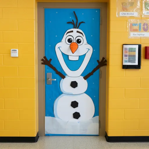 Olaf-Inspired Snowman Door