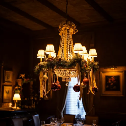 Hang Ornaments from Chandeliers