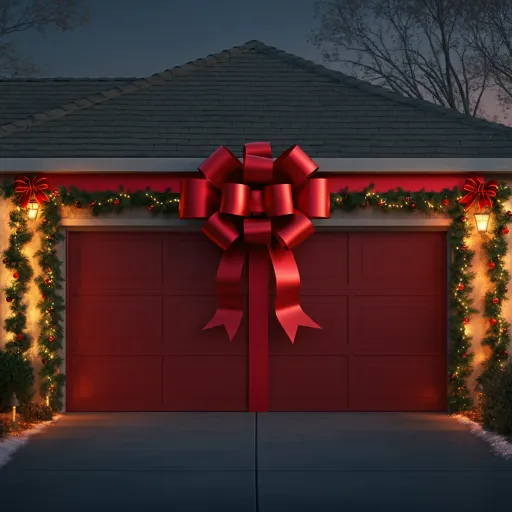 Oversized Gift-Wrapped Garage Door