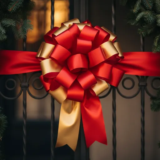 Oversized Christmas Bow in Red or Gold