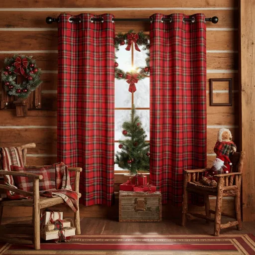 Patterned Red Curtains