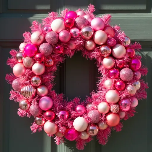 Pink Christmas Wreath