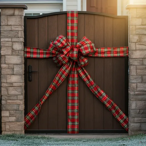 Plaid Ribbon Gate Wrap